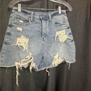Distressed Denim Shorts